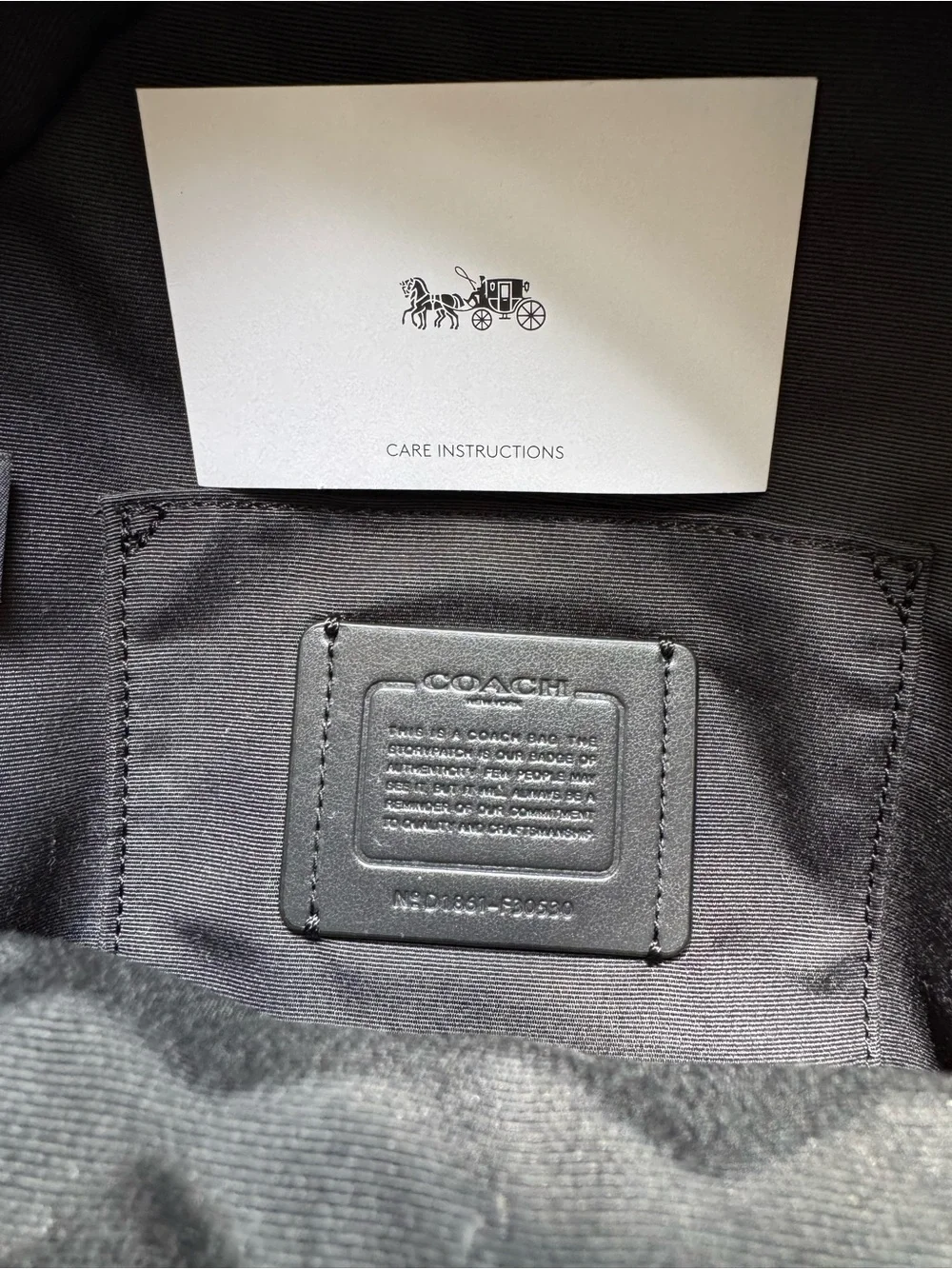 NWT Coach Andi Pebbled Leather Backpack Black Gold Hardware